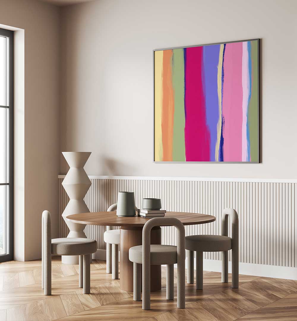 COLORFUL STRIPES , ABSTRACT PAINTINGS