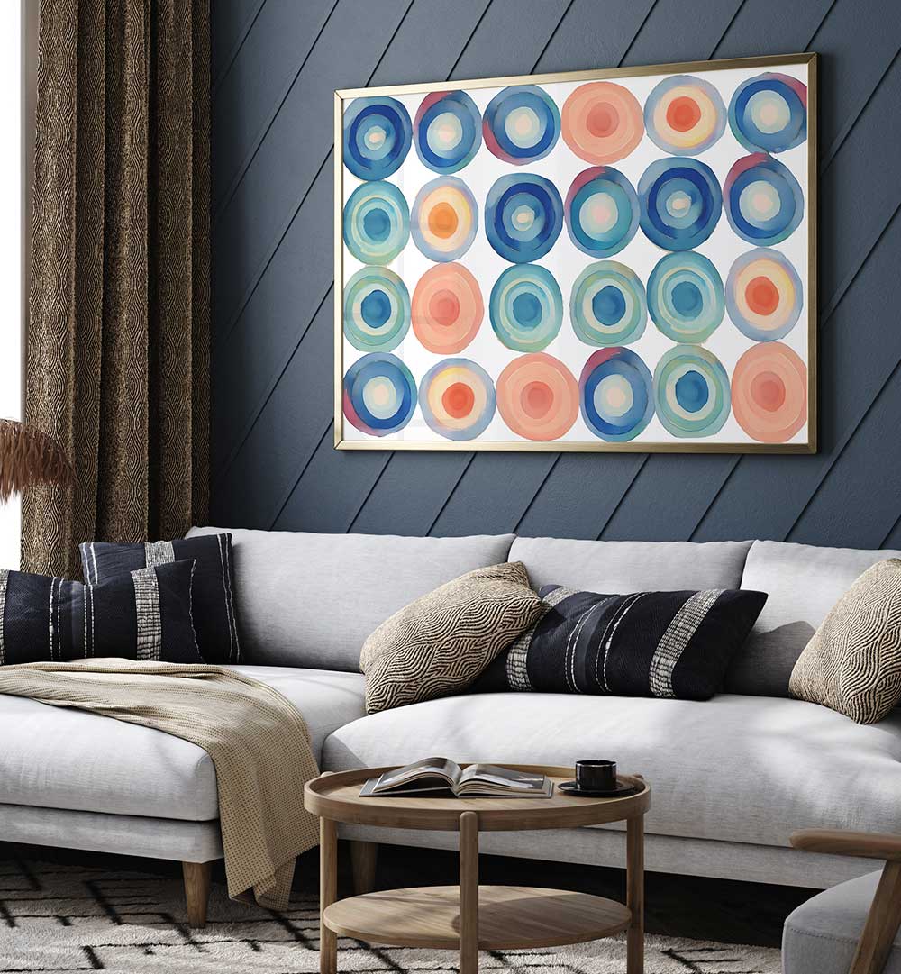 MULTI COLOURED  CIRCLES , ORGANIC FORMS
