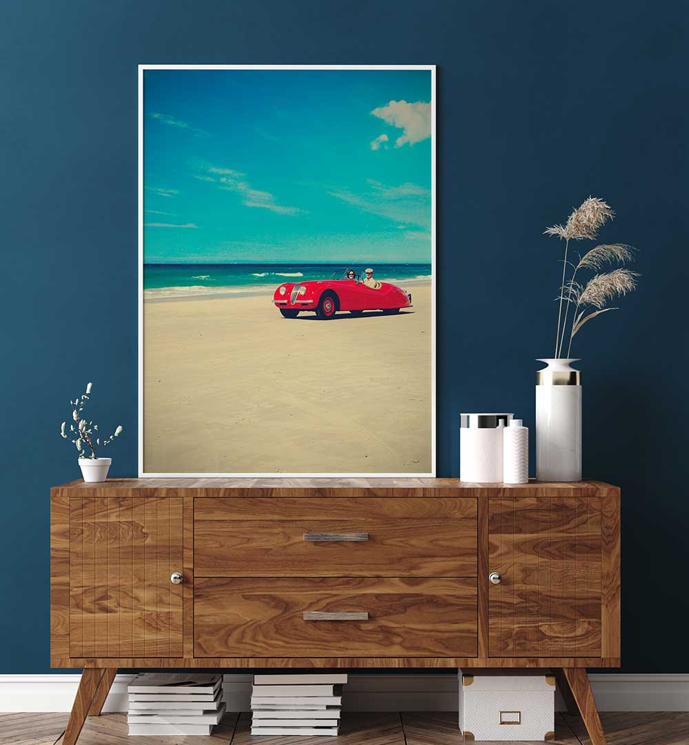 THE RED CAR , PHOTOGRAPHY PRINTS