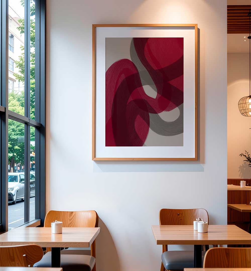 COLOUR PALETTE BURGUNDY XV , ABSTRACT PAINTINGS