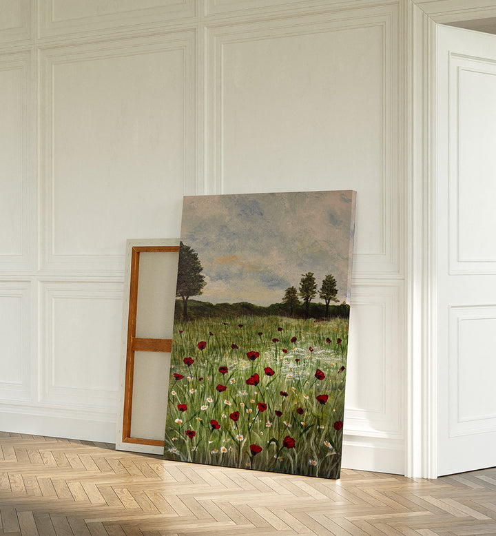 FIELD OF RED , HANDMADE ARTWORKS