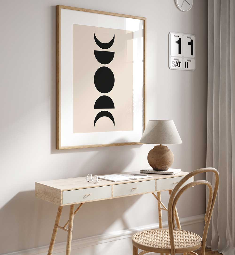 BAUHAUS BOHO BLACK VI , BOHO ART PAINTINGS