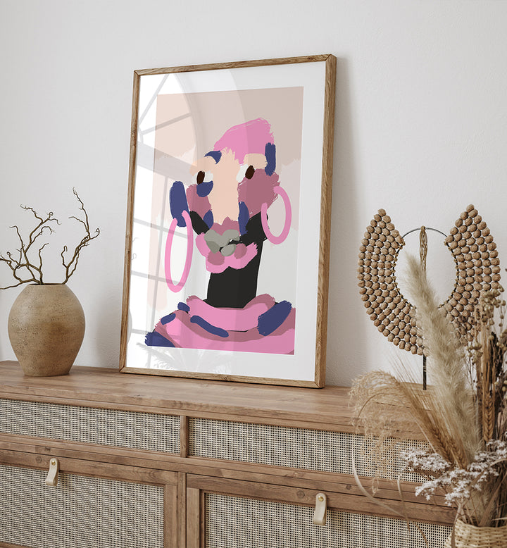 ABSTRACT PINK ELEGANCE , PORTRAITS & FIGURATIVE ILLUSTRATIONS