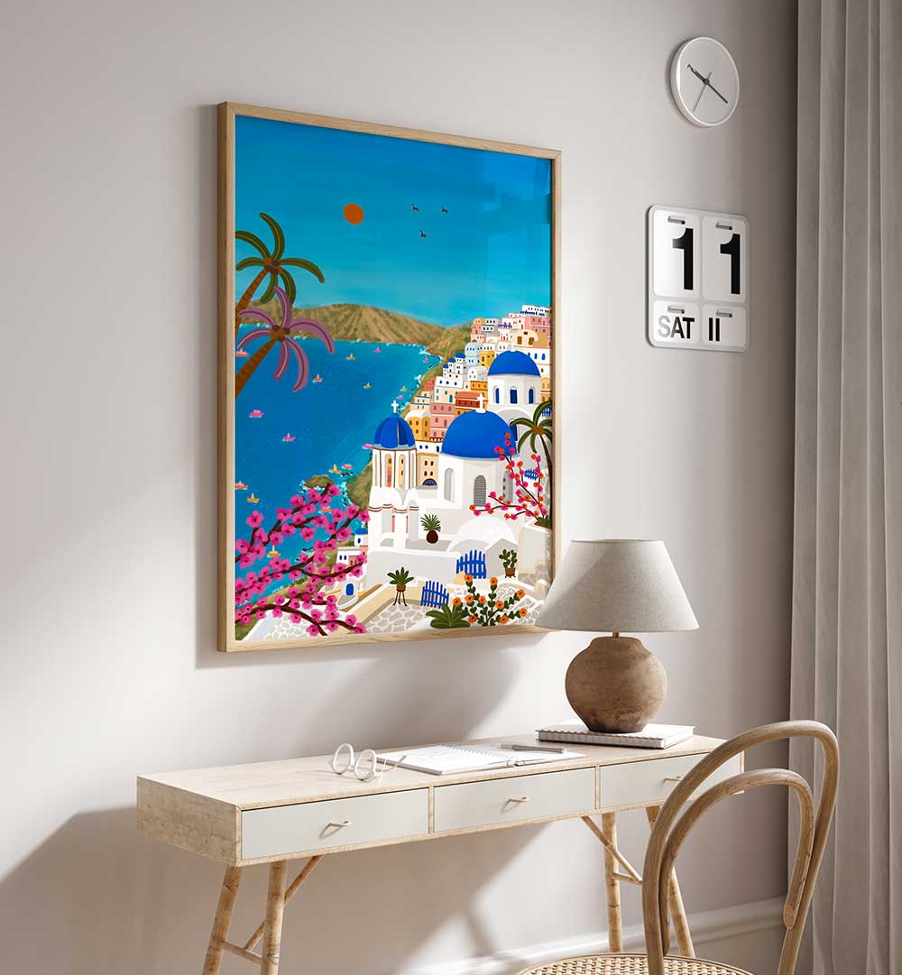 SANTORINI DREAMS , TRAVEL POSTERS