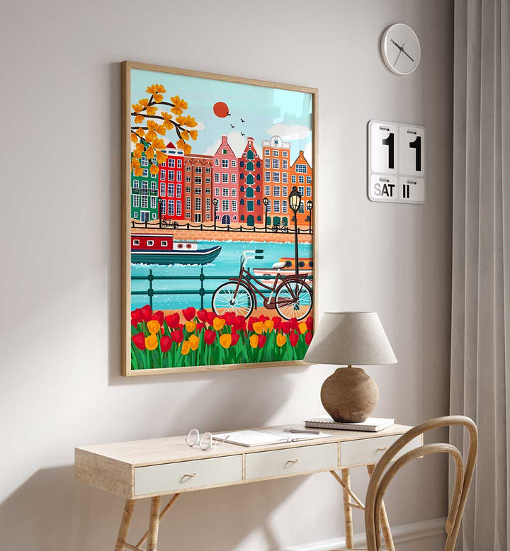 AMSTERDAM CANAL-SIDE CHARM ,TRAVEL POSTERS