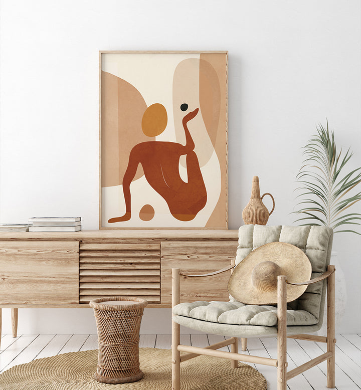 MINIMAL ABSTRACT FORM , BOHO ART PAINTINGS