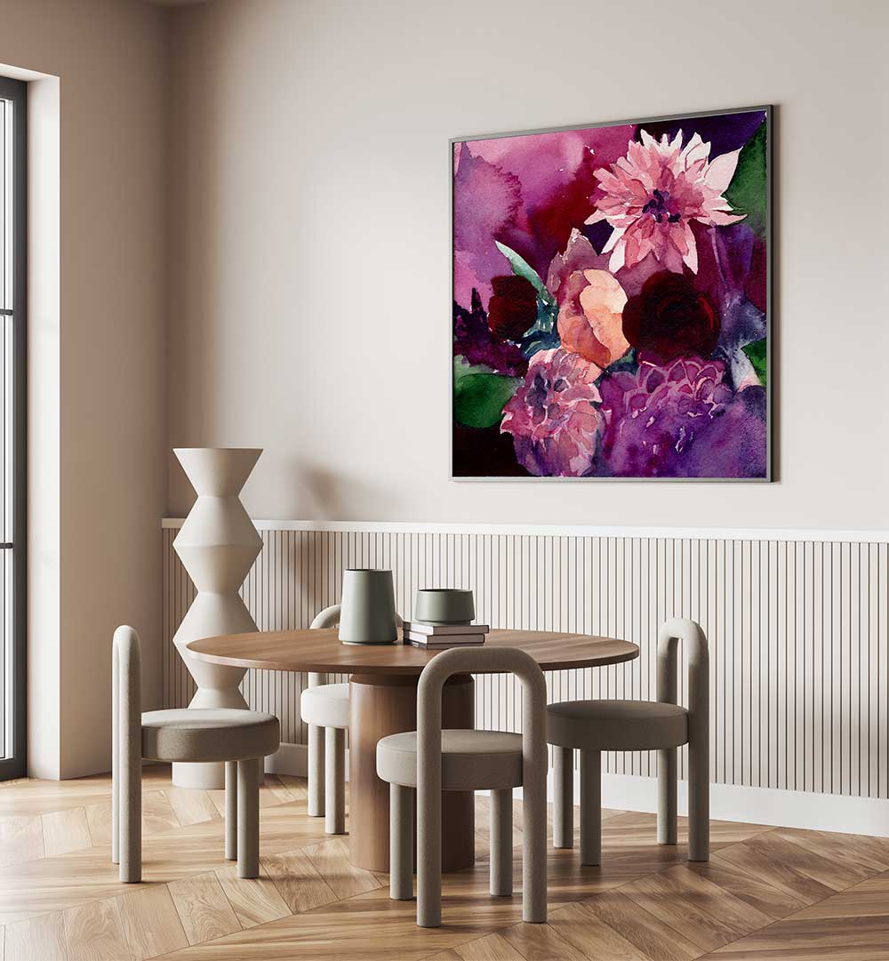 DAHLIAS SMALL , FLORAL FLOWER PAINTINGS