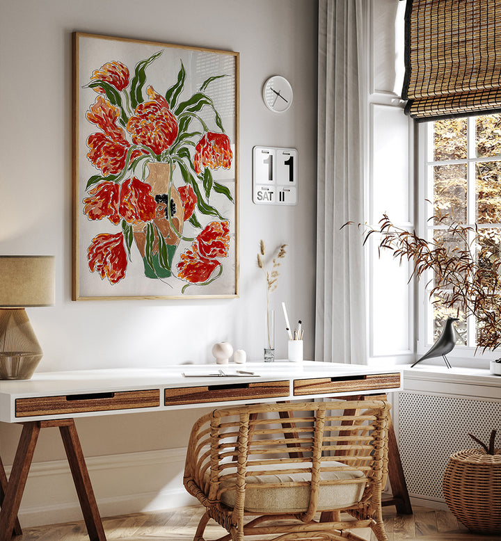 THE AFTERMATH , FLORAL FLOWER PAINTINGS