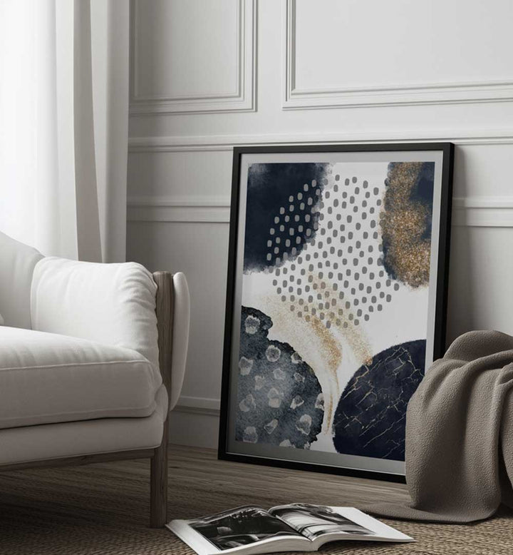 ABSTRACT BLACK AND GOLD III , ABSTRACT PAINTINGS