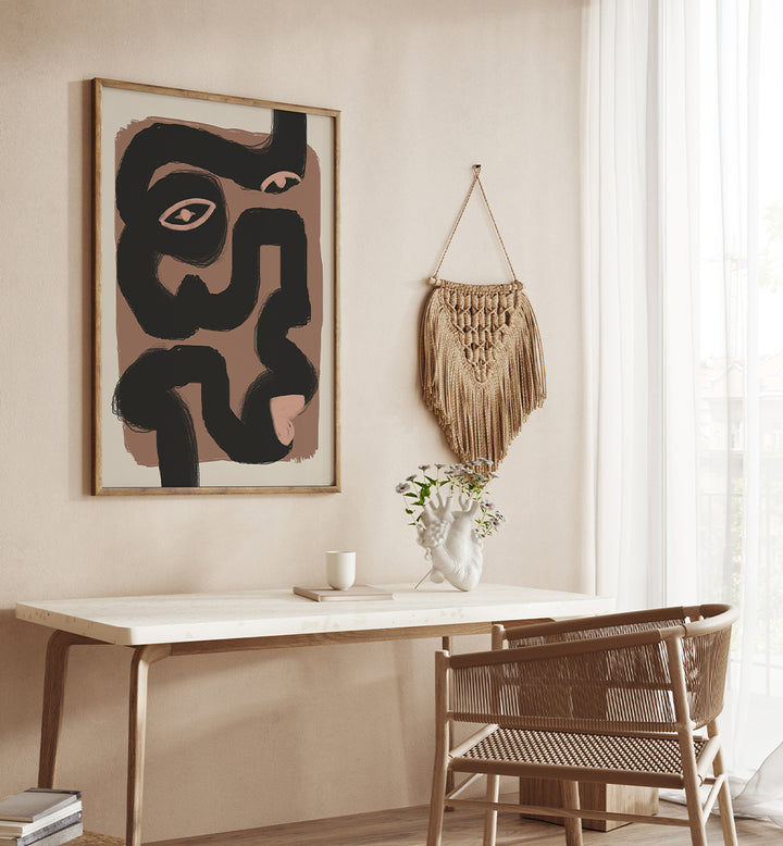 ABSTRACT BLACK PORTRAIT , ABSTRACT PAINTINGS