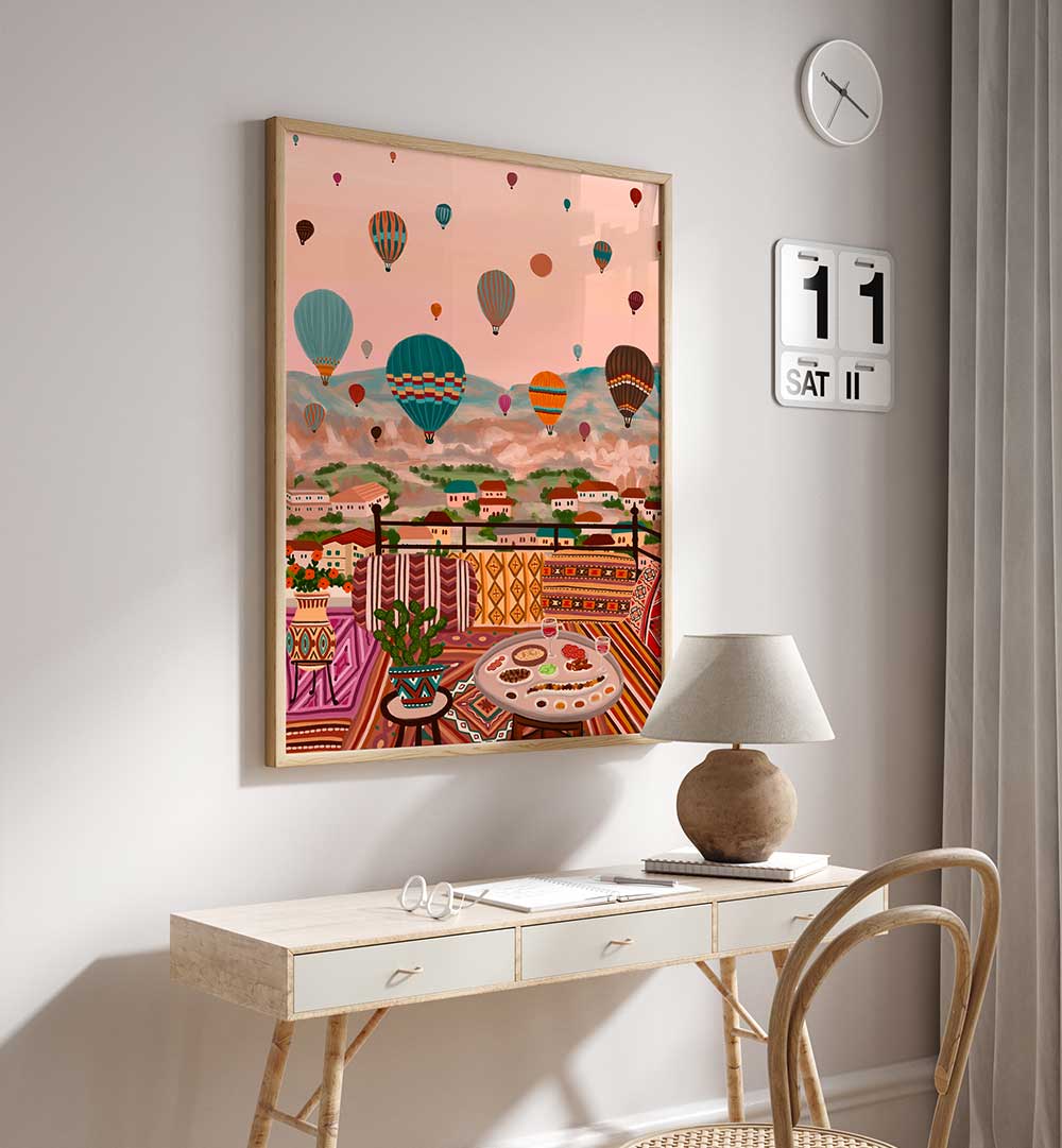 DREAMY BALLOON VISTA , TRAVEL POSTERS