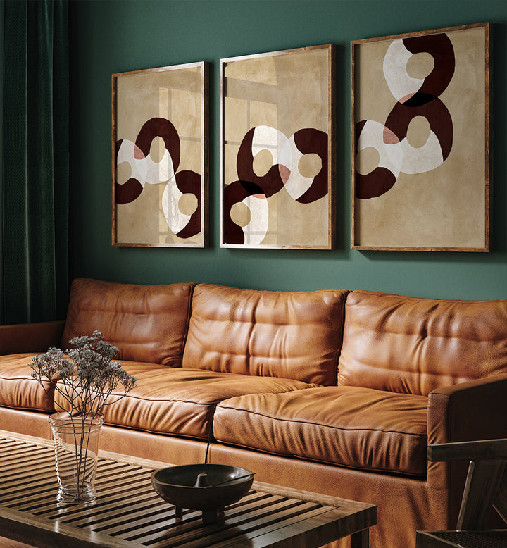 AURUM ORBIT , SET OF 3 PAINTINGS