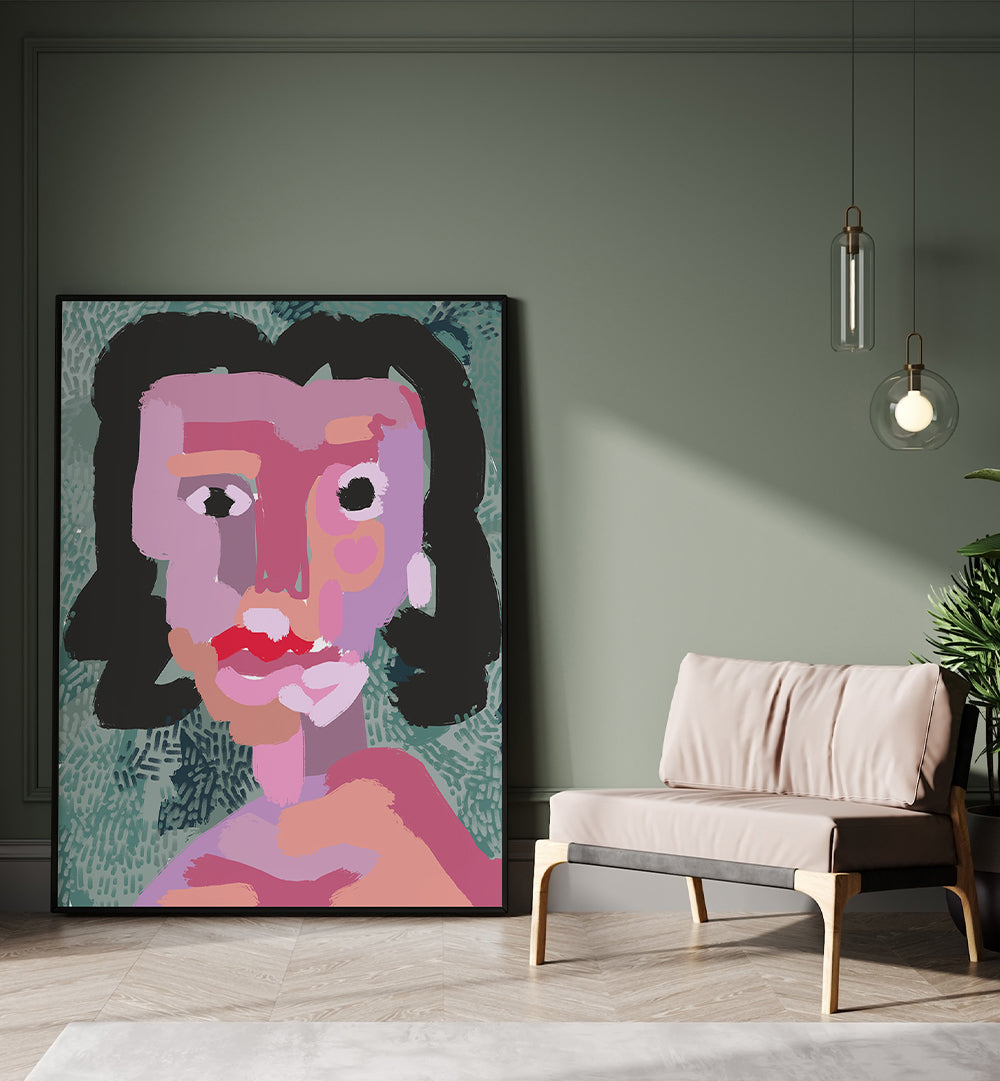 ABSTRACT PORTRAIT PAINTING , PORTRAITS & FIGURATIVE ILLUSTRATIONS