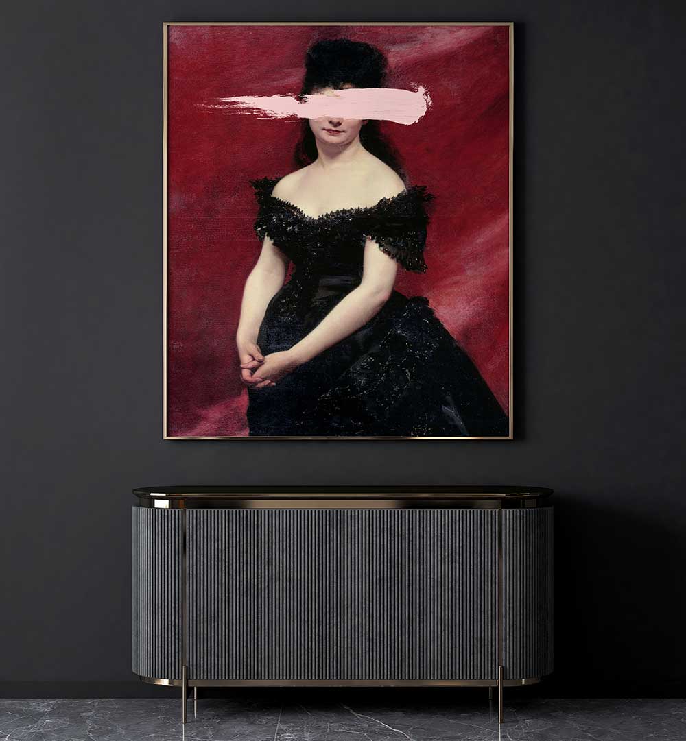 BLACK DRESS III , ALTERED ART PRINTS