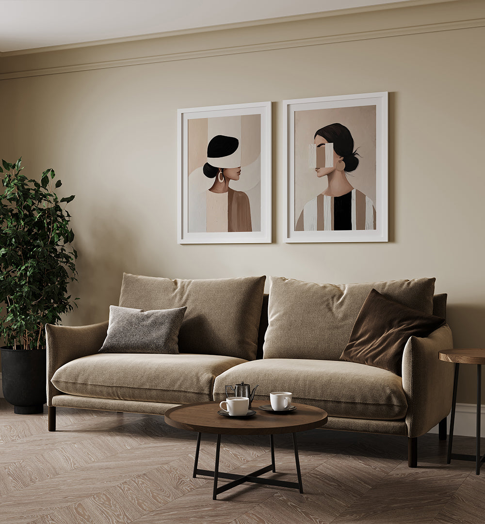 PARALLEL MINDS , SET OF 2 PAINTINGS