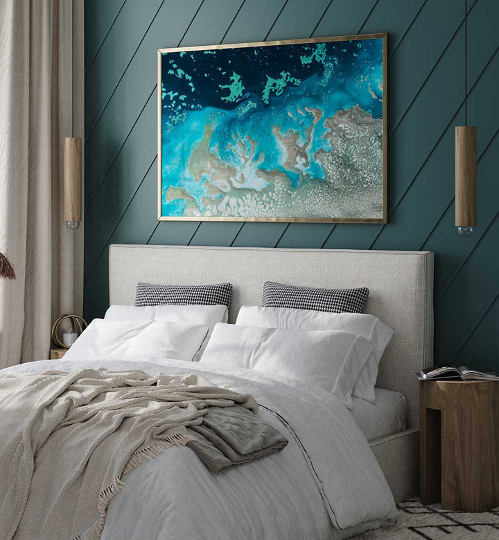 Enhance your decor with CORAL THE OASIS, ABSTRACT PAINTINGS, featuring vibrant colors and modern artistic flair.