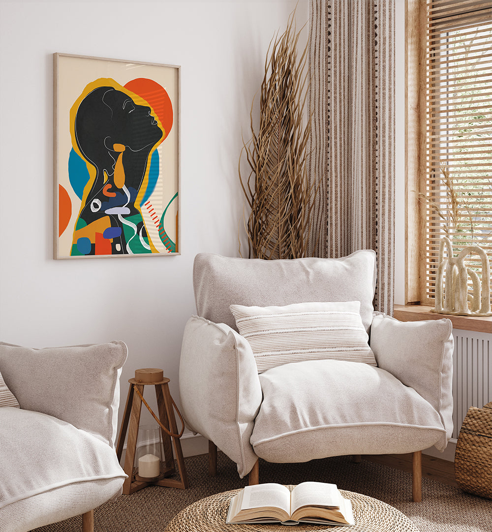 MODERN ABSTRACT WOMAN , POP ART PAINTINGS