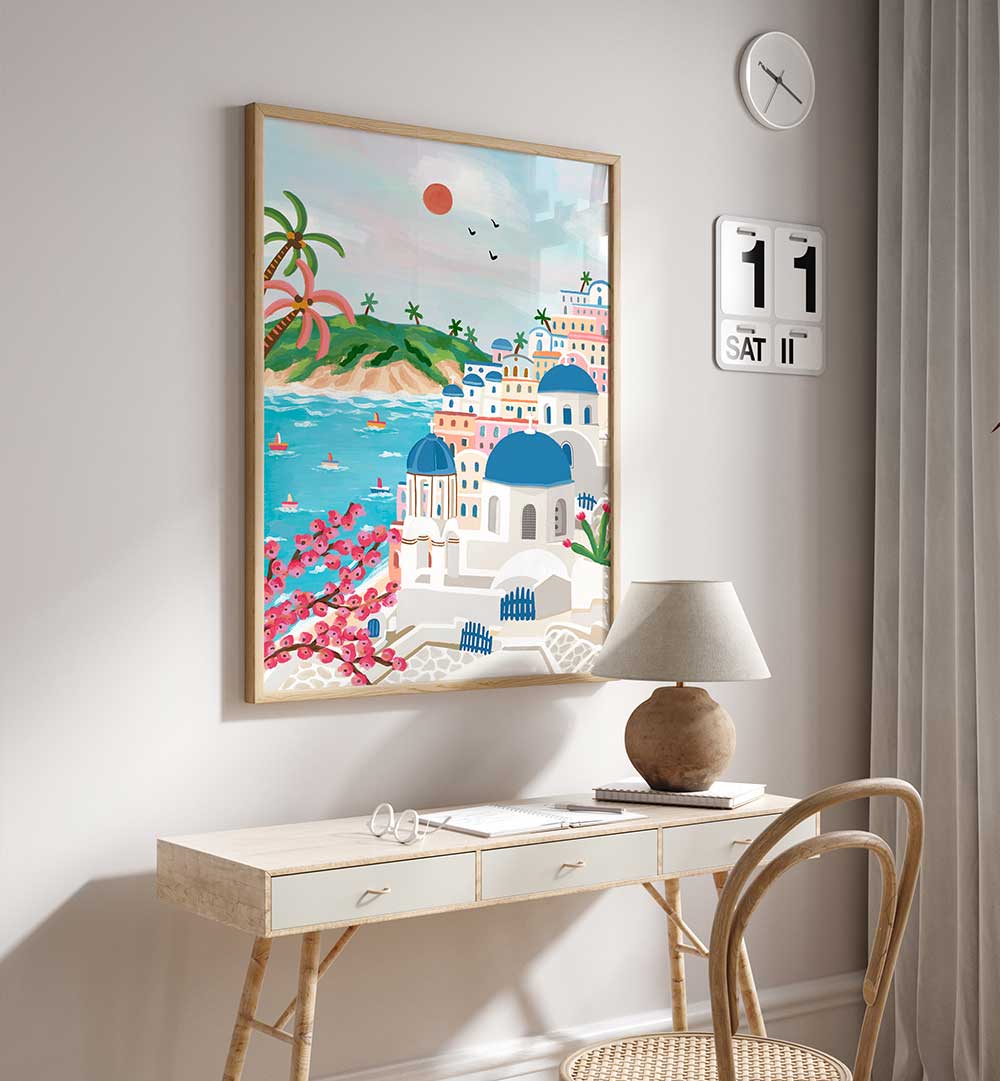 SUMMER IN POSITANO , TRAVEL POSTERS