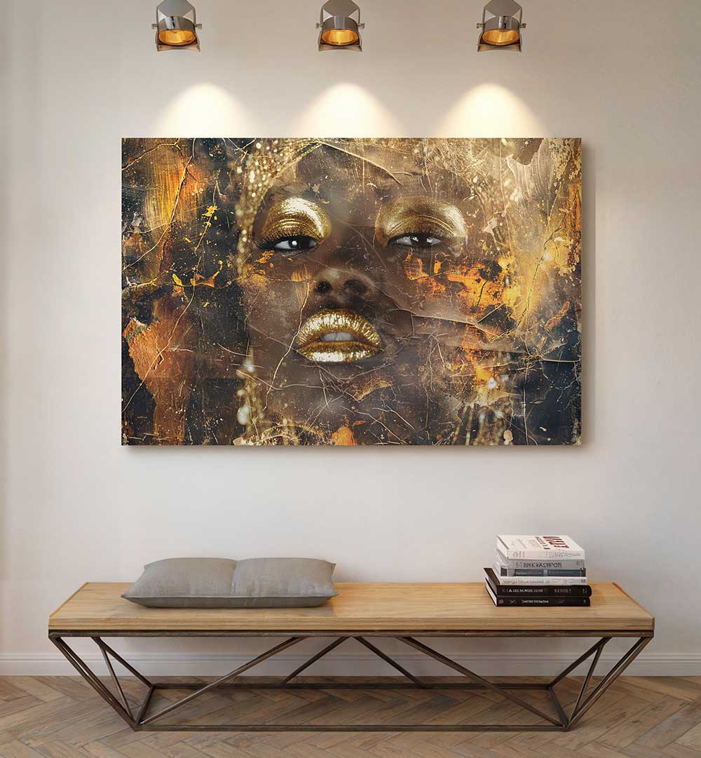 WOMAN ART ILLUSTRATION IV , AFRICAN ART PAINTINGS