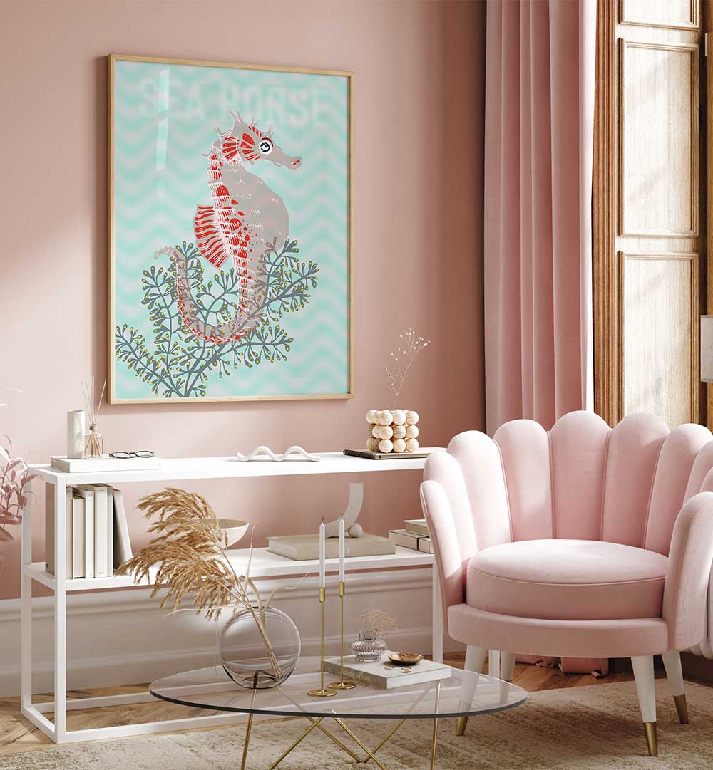 Vibrant SEA LIFE LOBSTER I, BEACH PAINTINGS showcasing coastal beauty with a stunning lobster and soft waves.