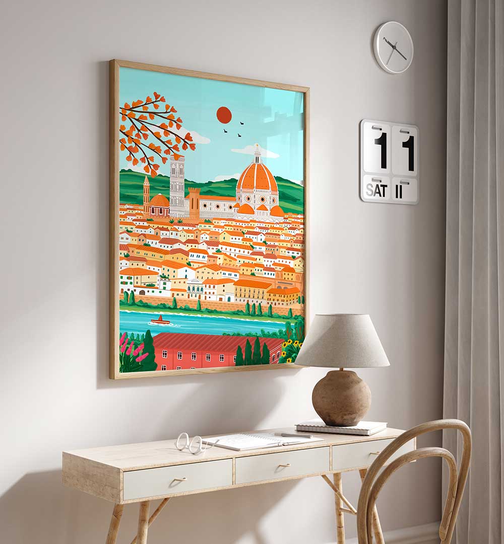 FLORENCE CITYSCAPE , TRAVEL POSTERS