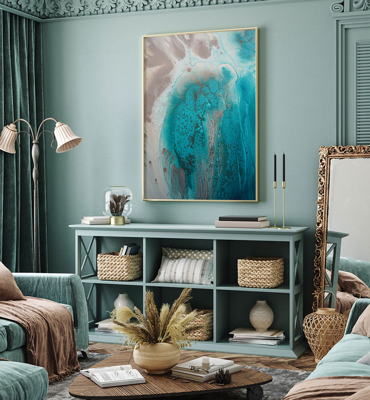 Stunning CORAL SEA FLOW, ABSTRACT PAINTINGS enhance any space with vibrant colors and fluid forms, perfect for decor.