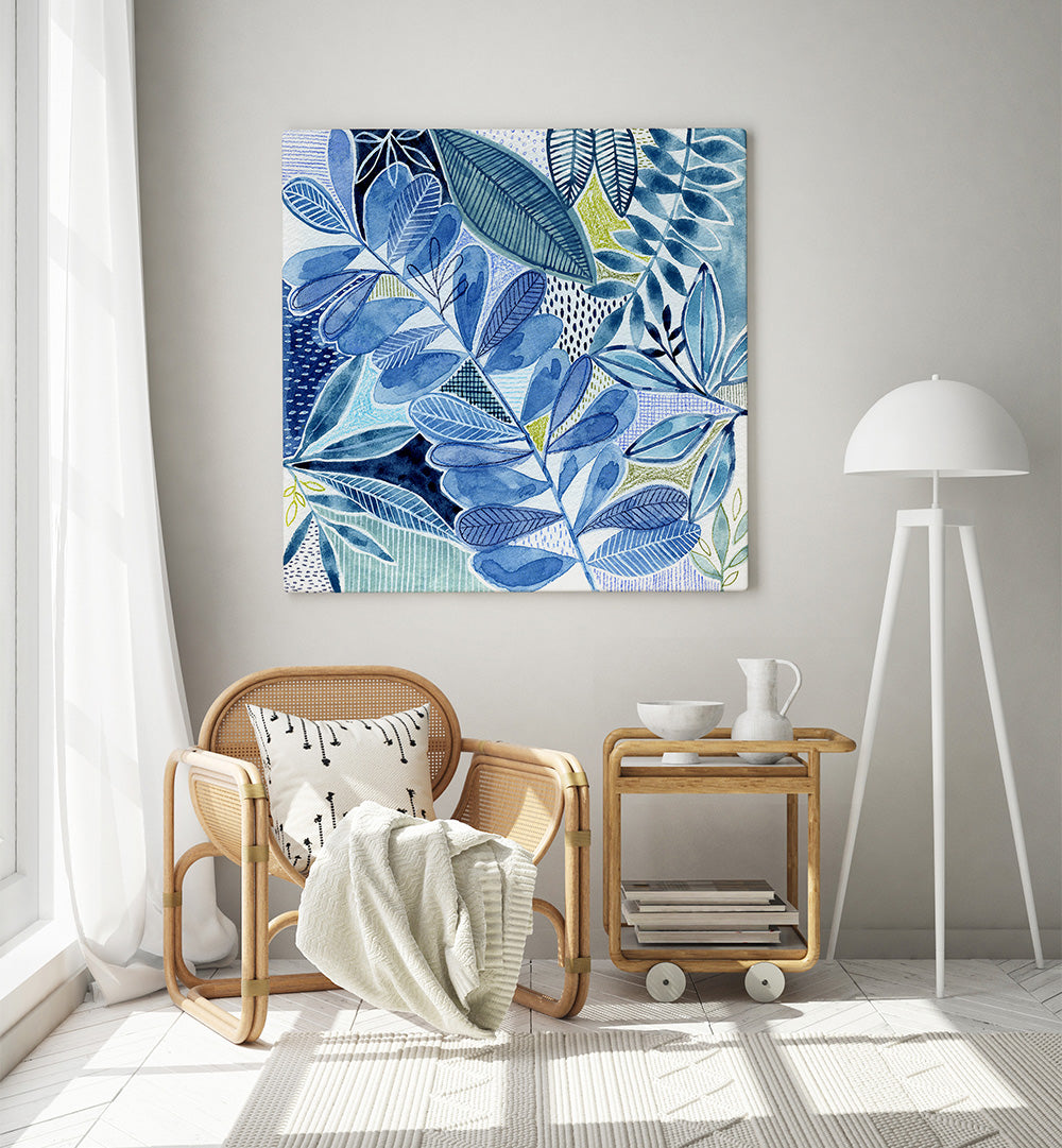 LAYERED BOTANICAL WATERCOLOUR V , FLORAL FLOWER PAINTINGS