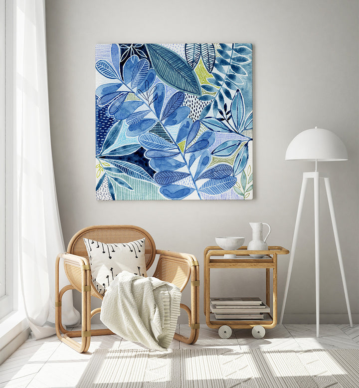 LAYERED BOTANICAL WATERCOLOUR V , FLORAL FLOWER PAINTINGS