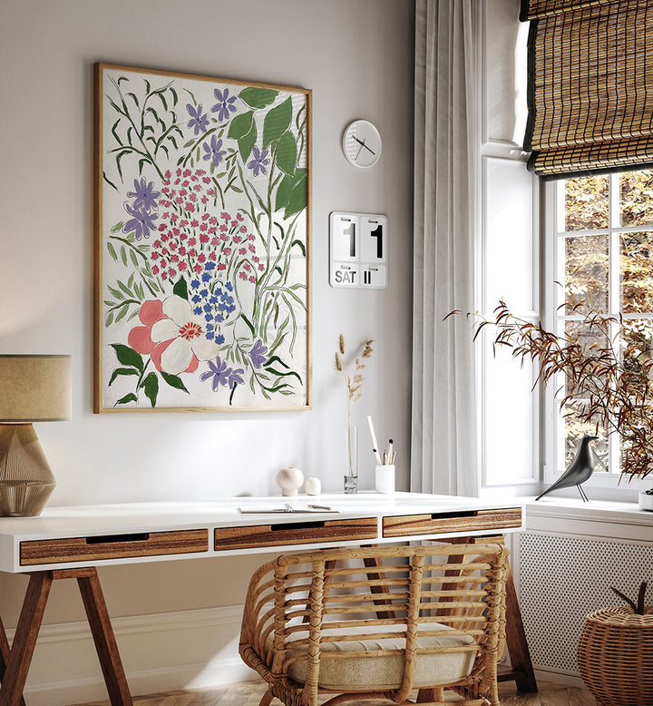 SUMMER BLOSSOMS , FLORAL FLOWER PAINTINGS