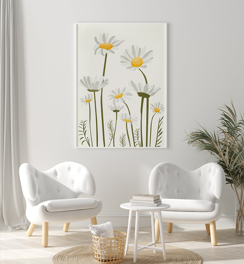 SUMMER FLOWERS I , FLORAL FLOWER PAINTINGS