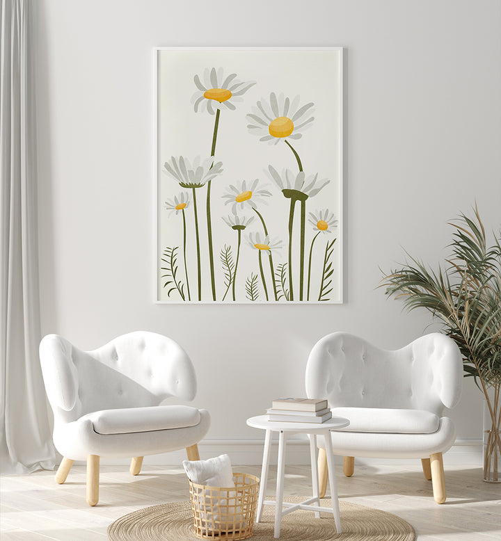 SUMMER FLOWERS I , FLORAL FLOWER PAINTINGS