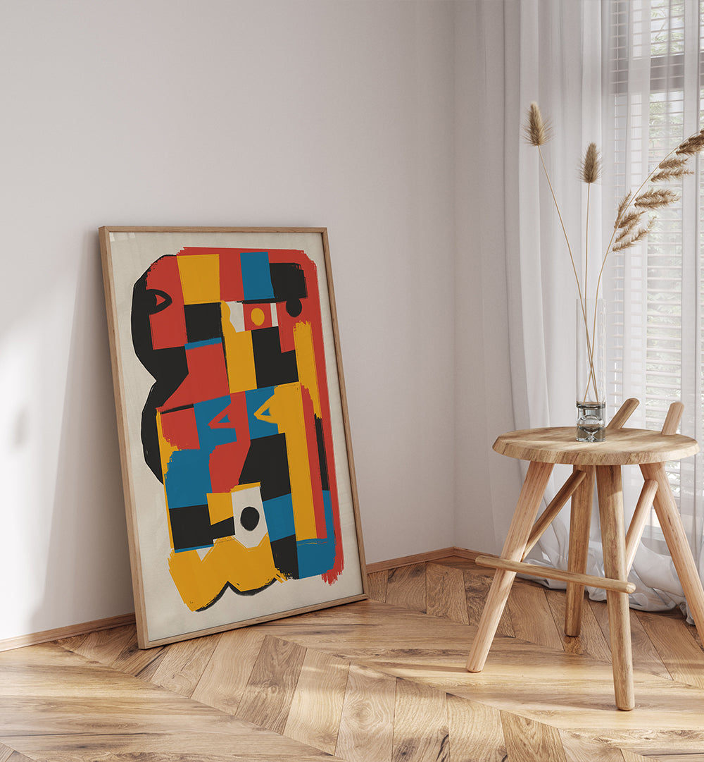 BAUHAUS ABSTRACT COLOR BLOCK , ABSTRACT PAINTINGS