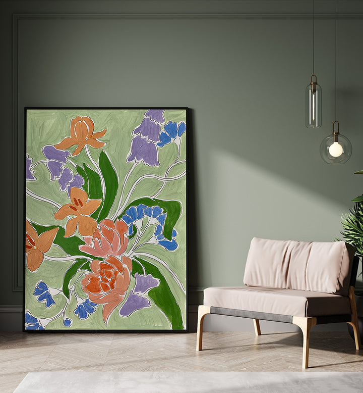 CENTREPIECE , FLORAL FLOWER PAINTINGS