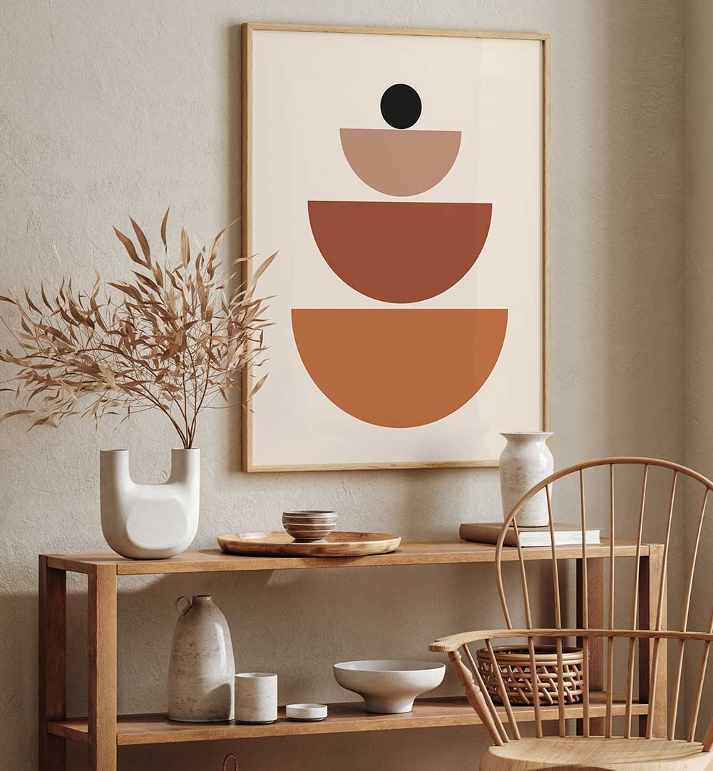 BAUHAUS BOHO BLACK IV , BOHO ART PAINTINGS