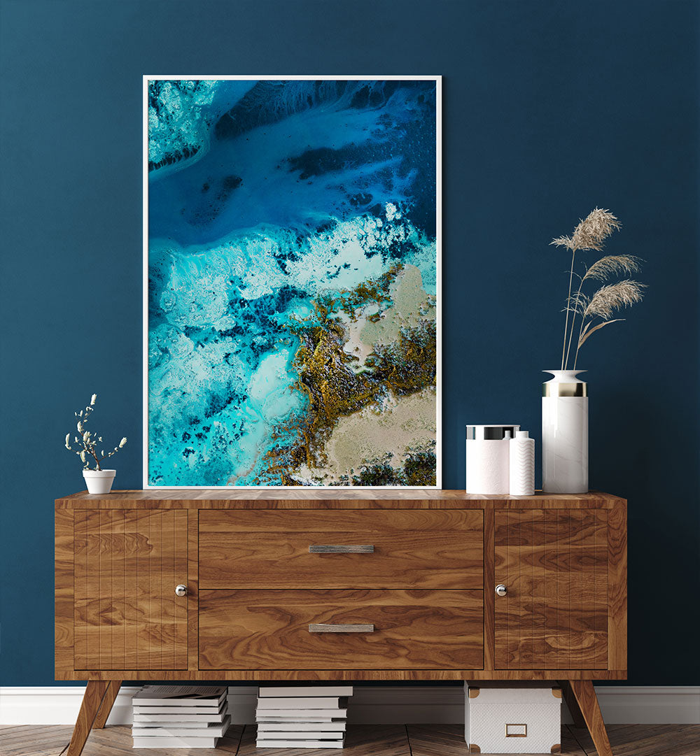 Vibrant SALT WATER PASSAGE, ABSTRACT PAINTINGS enhance your space with stunning colors and intricate textures.