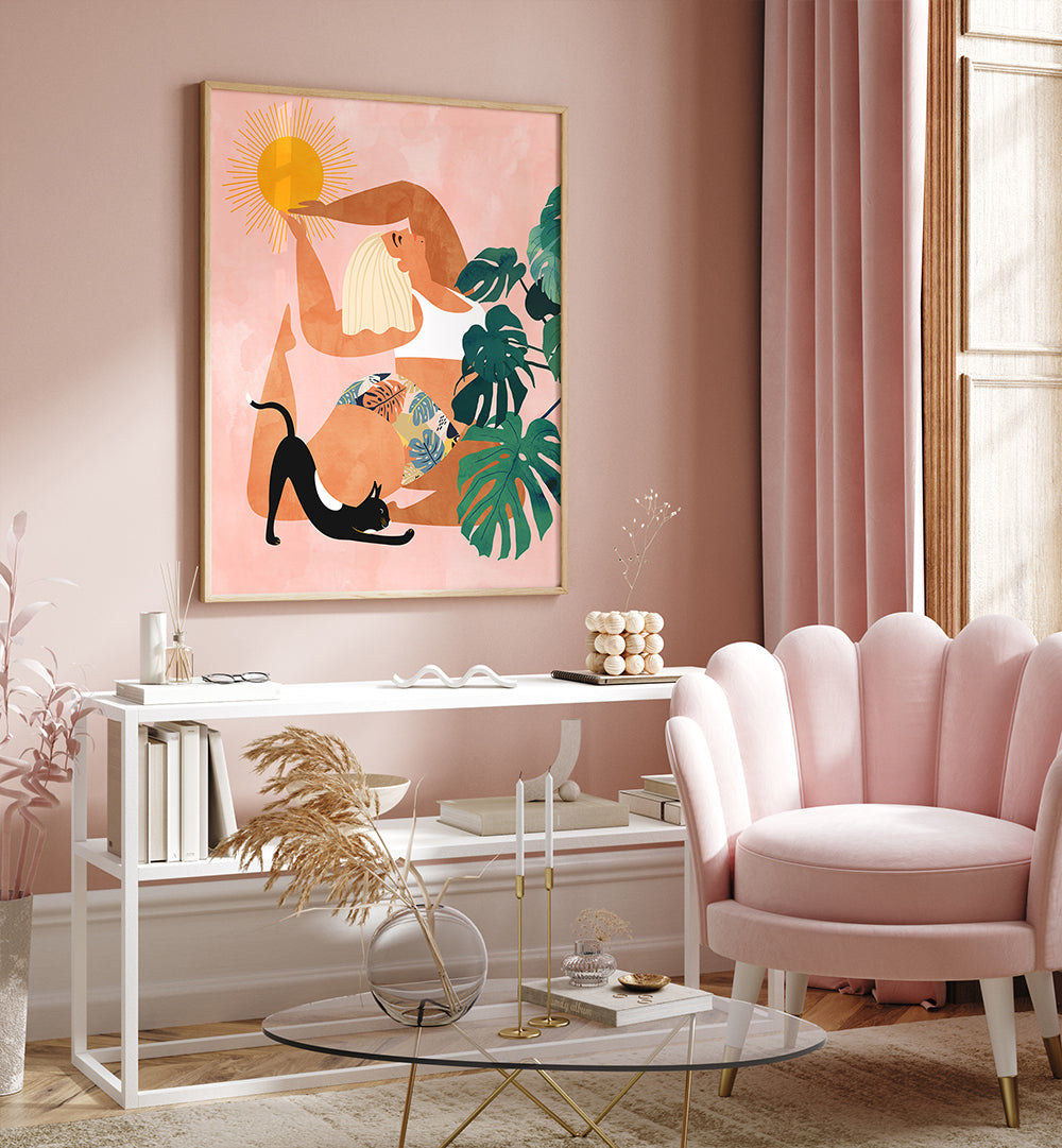 TROPICAL YOG , BOHO ART PAINTINGS