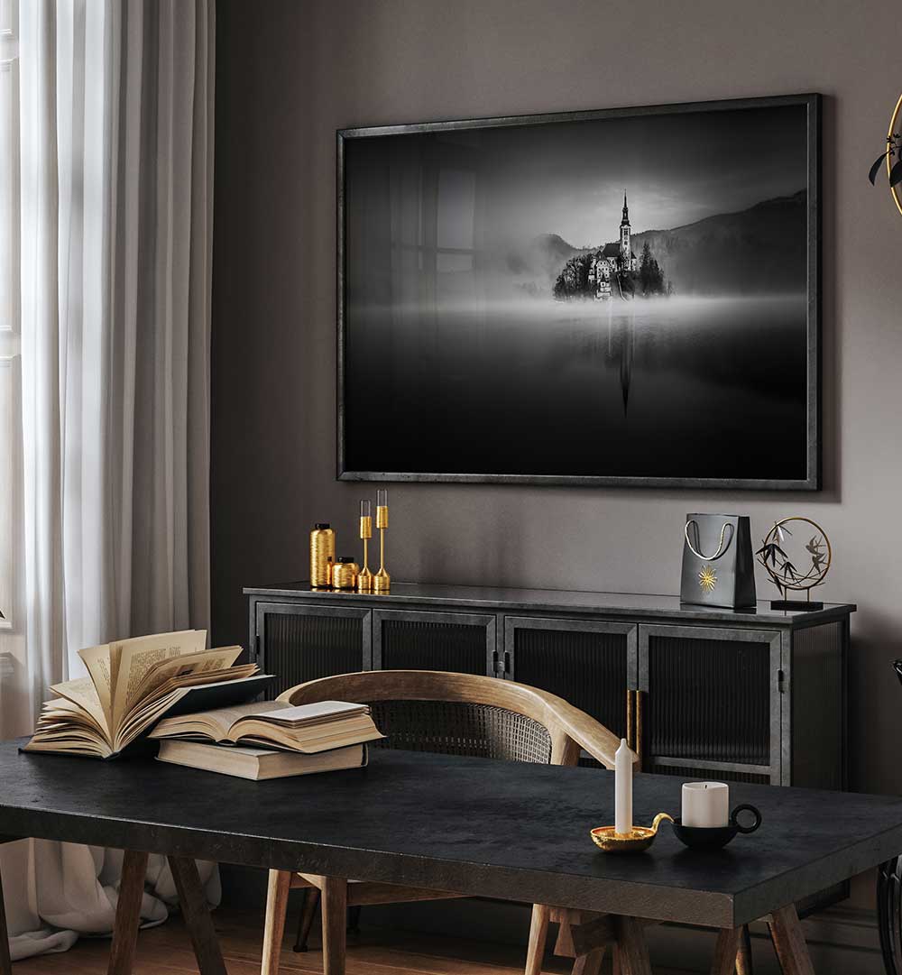 FOGGY MORNING ON THE LAKE , LANDSCAPE PHOTOGRAPHY , FINE ART PHOTOGRAPHY