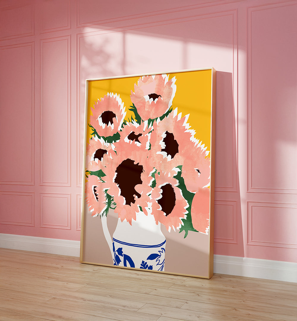 SUNSHINE ON A CLOUDY DAY , FLORAL FLOWER PAINTINGS