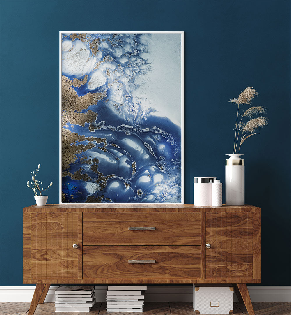 Transform your space with PEACEFUL OCEAN, ABSTRACT PAINTINGS, showcasing vibrant hues and serene oceanic patterns.
