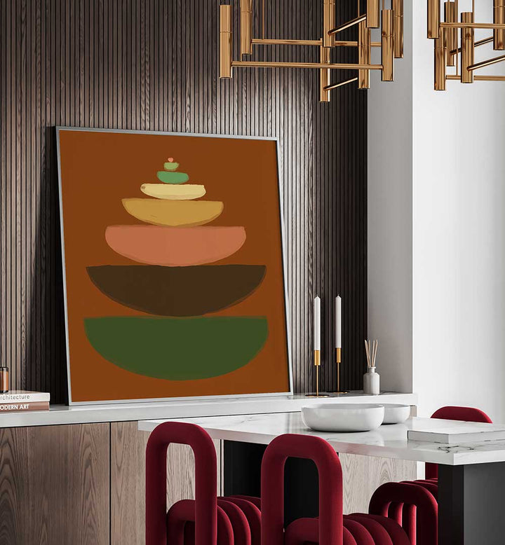 ABSTRACT BOWLS , BOHO ART PAINTINGS