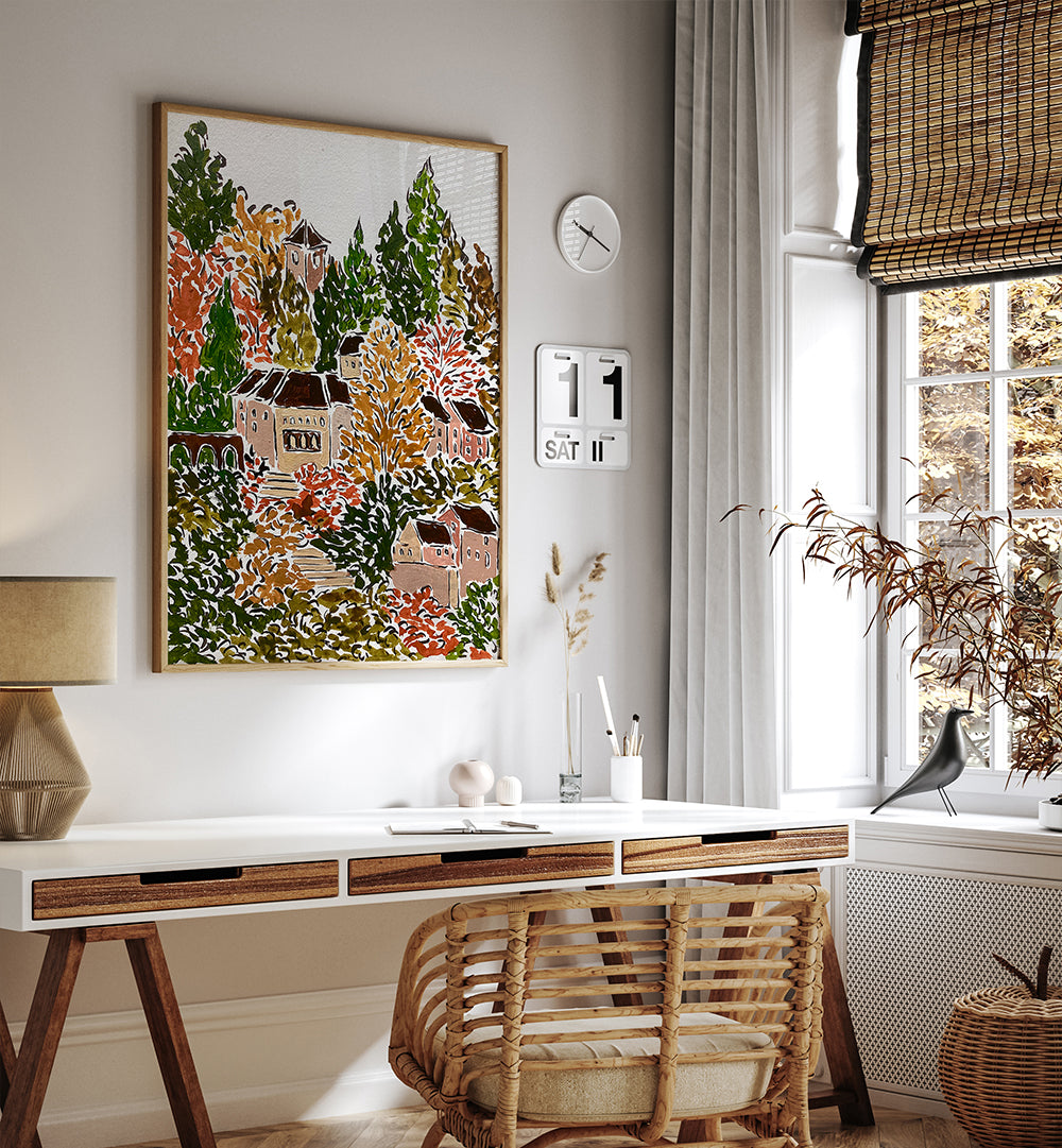 AUTUMN IN BAVARIA , FLORAL FLOWER PAINTINGS