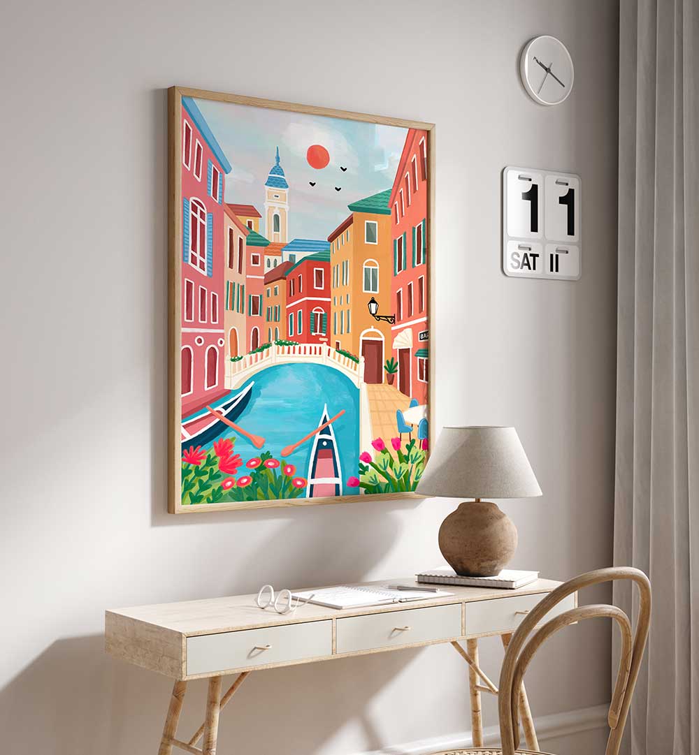 VENICE CANAL SUNRISE STROLL , TRAVEL POSTERS