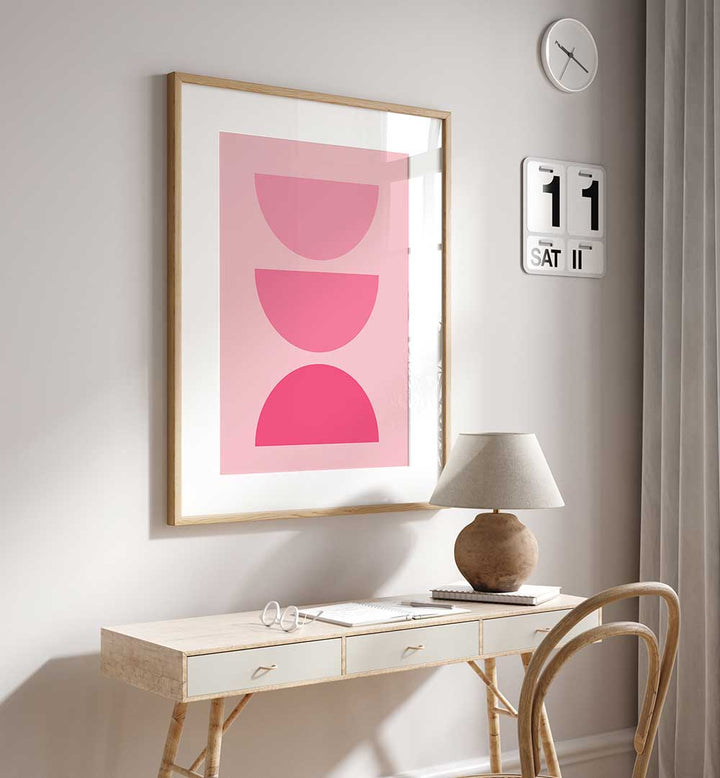 BAUHAUS BOHO PINK VI , GEOMETRIC ART PRINTS