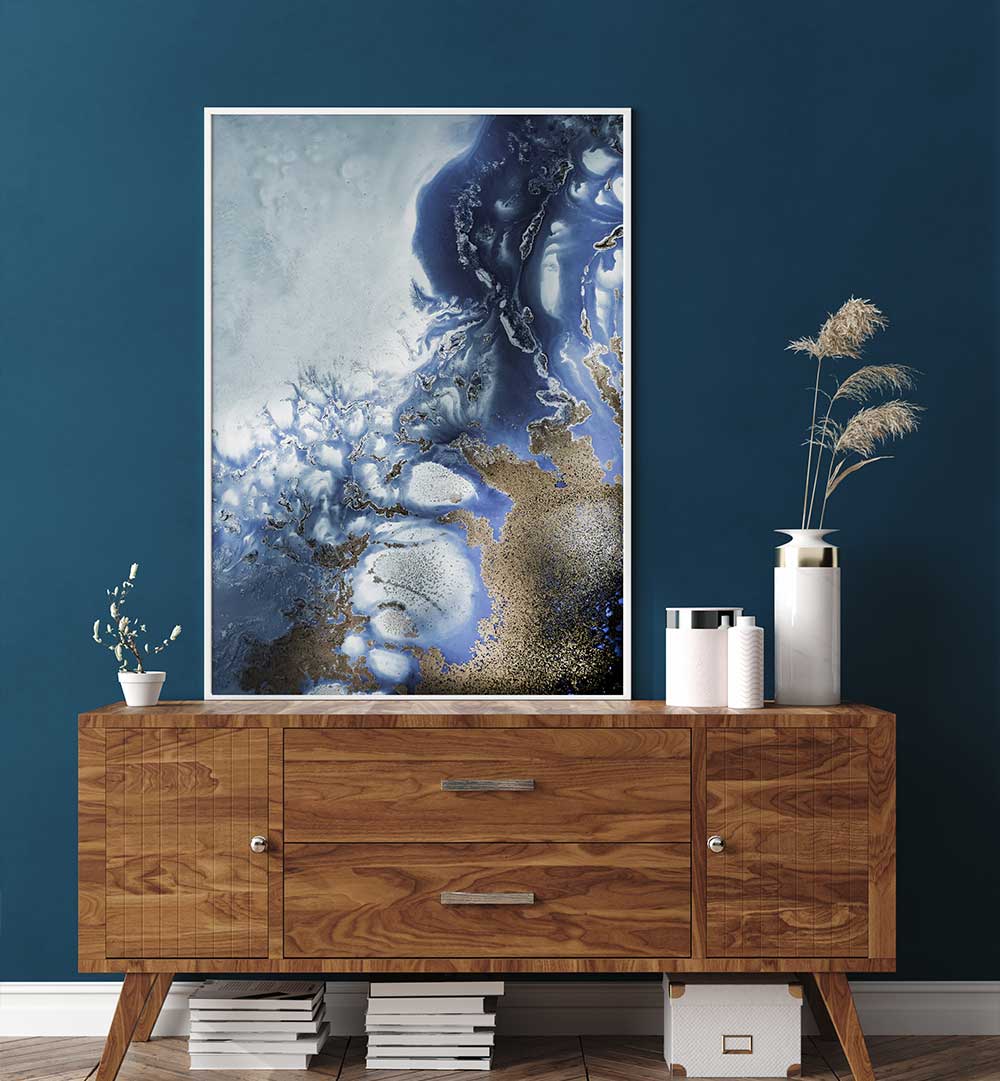Transform your space with ZEN ART 'OCEAN WAVE, ABSTRACT PAINTINGS, showcasing vibrant colors and oceanic flow.