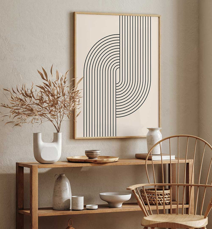 BAUHAUS BOHO BLACK V , BOHO ART PAINTINGS