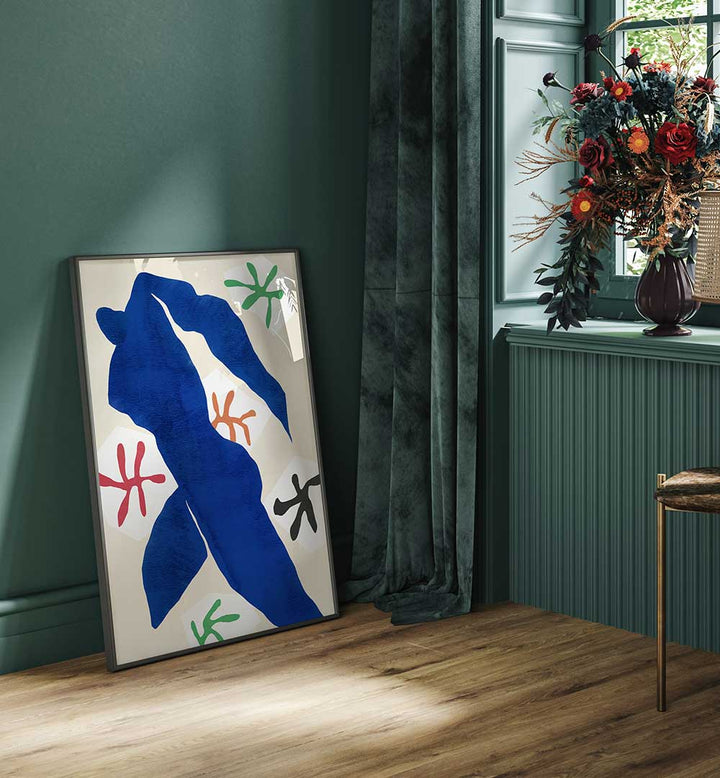 ABSTRACT BLUE FIGURE , ABSTRACT PAINTINGS