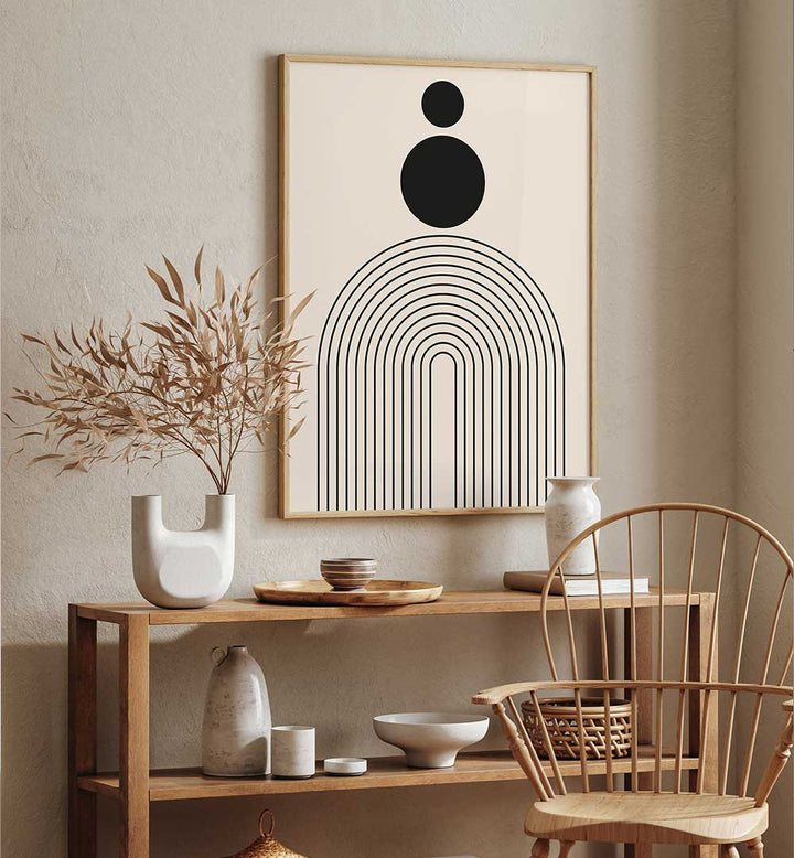 BAUHAUS BOHO BLACK III , BOHO ART PAINTINGS