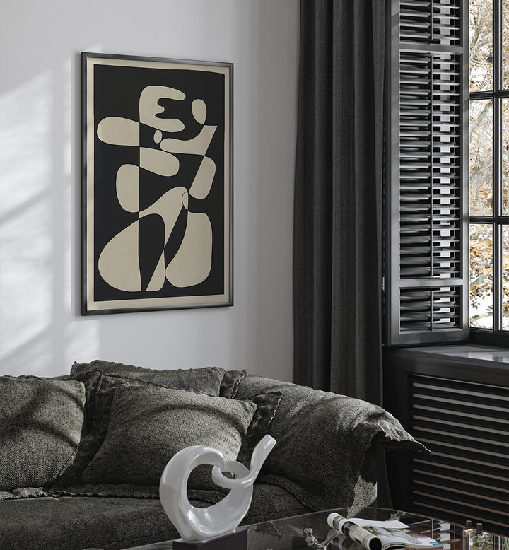 MODERN ABSTRACT CONTRAST – NOIR , ABSTRACT PAINTINGS
