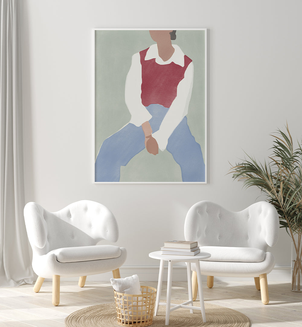 ABSTRACT FIGURE IN CASUAL ATTIRE , FASHION POSTERS