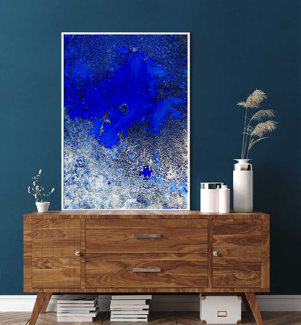 Vibrant SUNLIT REEF II, ABSTRACT PAINTINGS, enhances your space with dynamic colors and contemporary flair.